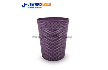 Classical Round Dustbin Mould With Rattan Style