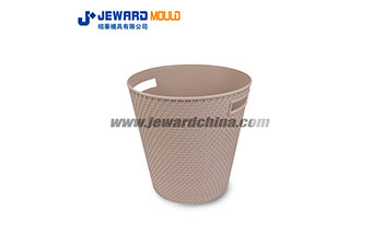 Round Dustbin Mould With Rattan Style