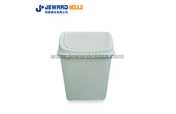 Rattan Dustbin Mould With Swing Cover Honeycomb Style