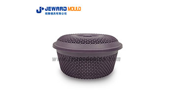 Round Storage Basket Mould With Cover Honeycomb Style