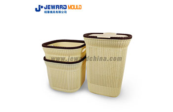 Bathtoom Family Laundry Basket Mould With Knit Style