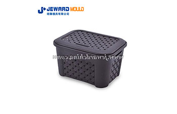Small Laundry Basket Mould With Cover Rattan Style