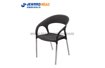 Round Metal Leg Chair Mould With Armed Chair Rattan Style