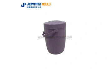 17L Cylindrical Striped Water Bucket Mould JV59-2